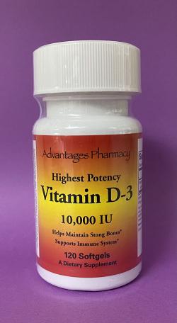 Vitamin D-3 10,000 IU Softgels